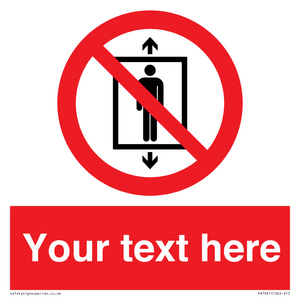 Custom prohibition Do not use this lift for people